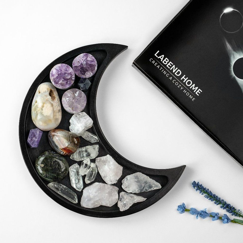 Moon Tray Crystal Holder - Gothic Decor - Halloween Decor dark home decor